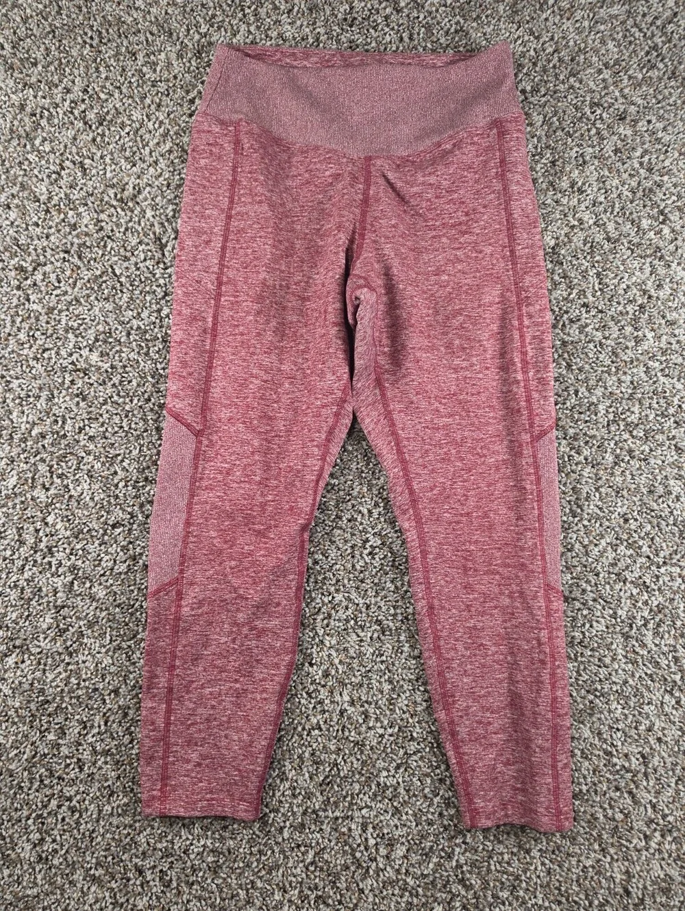 PINK by Victorias Secret Cozy Collection Womens Sz L Athletic Leggings Burgundy